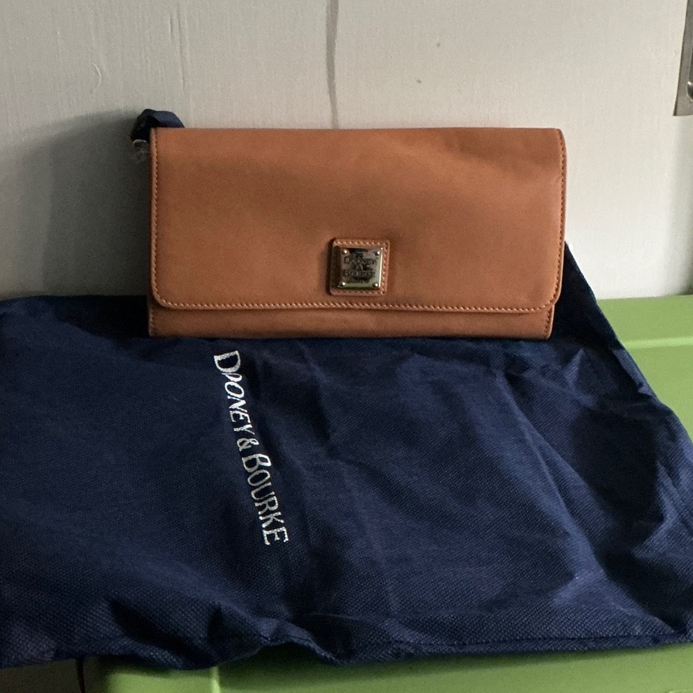 Dooney & Bourke Brown Leather Clutch